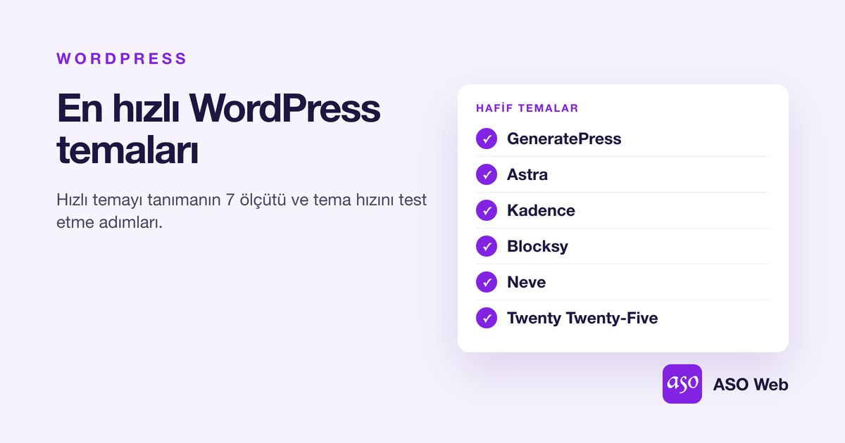 En Hızlı WordPress Temaları Listesi