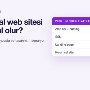 Kurumsal Web Sitesi Maliyet Kalemleri