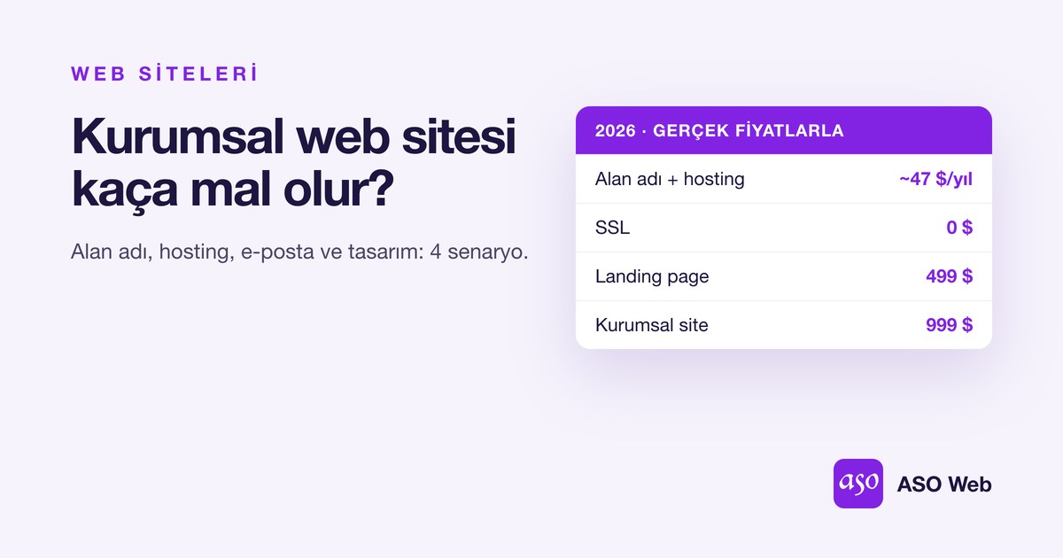 Kurumsal Web Sitesi Maliyet Kalemleri