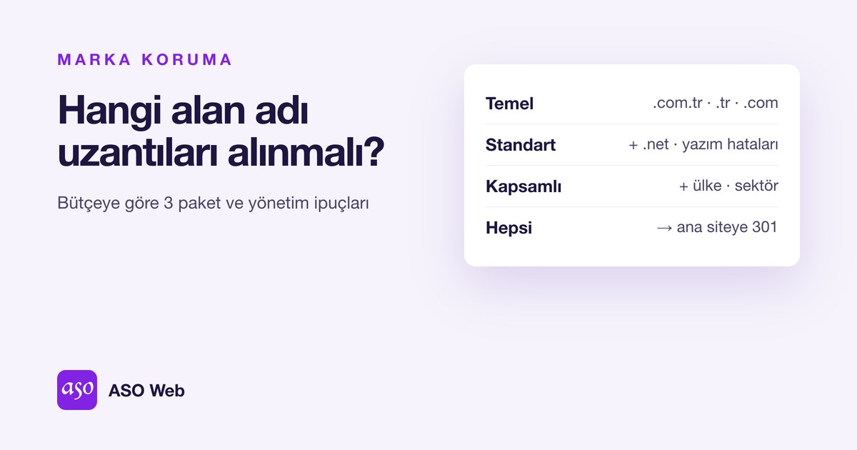 Marka Koruma Için Alınması Gereken Alan Adı Uzantıları