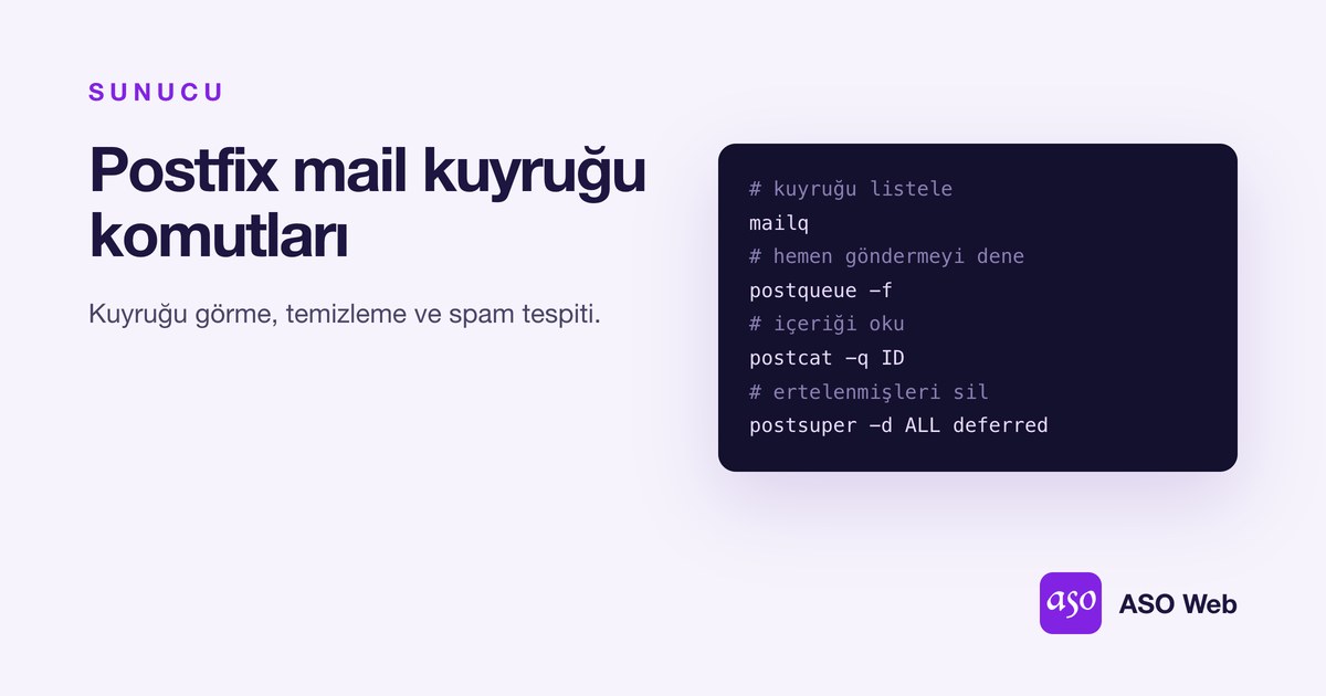 Postfix Mail Kuyruğu Komutları