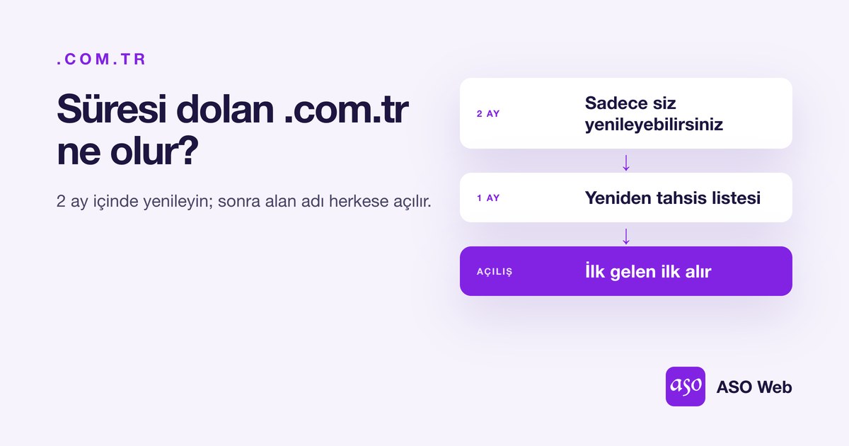 Süresi Dolan .com.tr Alan Adının Aşamaları