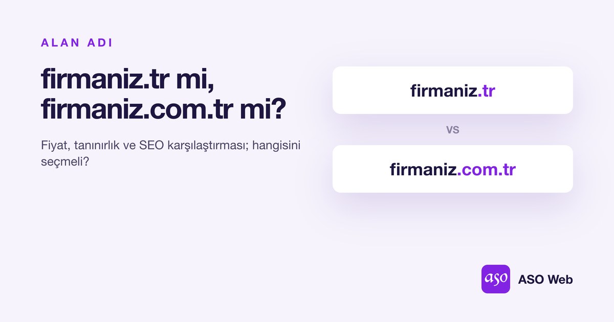 .tr Ve .com.tr Alan Adı Karşılaştırması